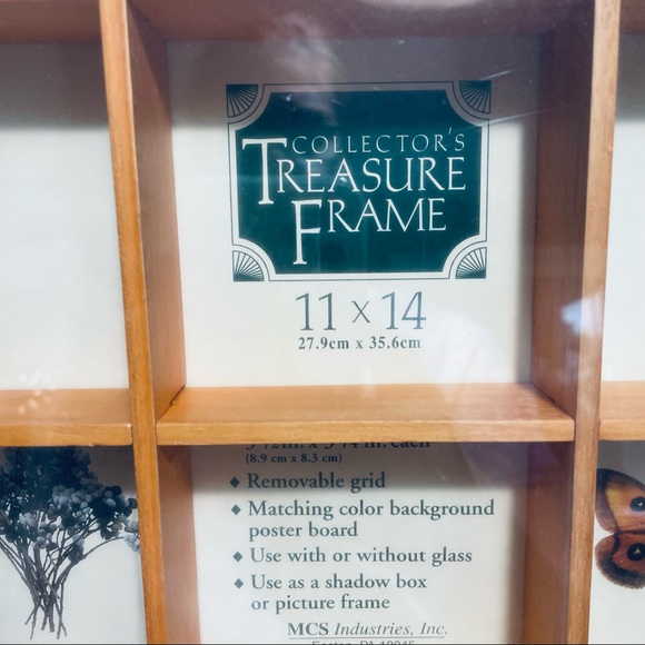 Collectors Treasure frame maple wood memory box 11 x 14 - Picture 2 of 8